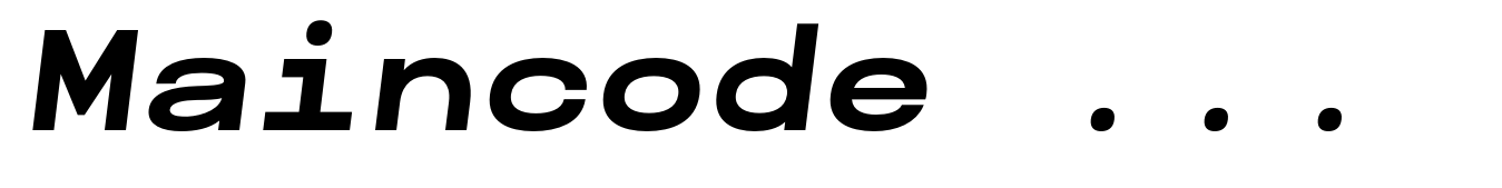 Maincode Mono Bold 100 Oblique